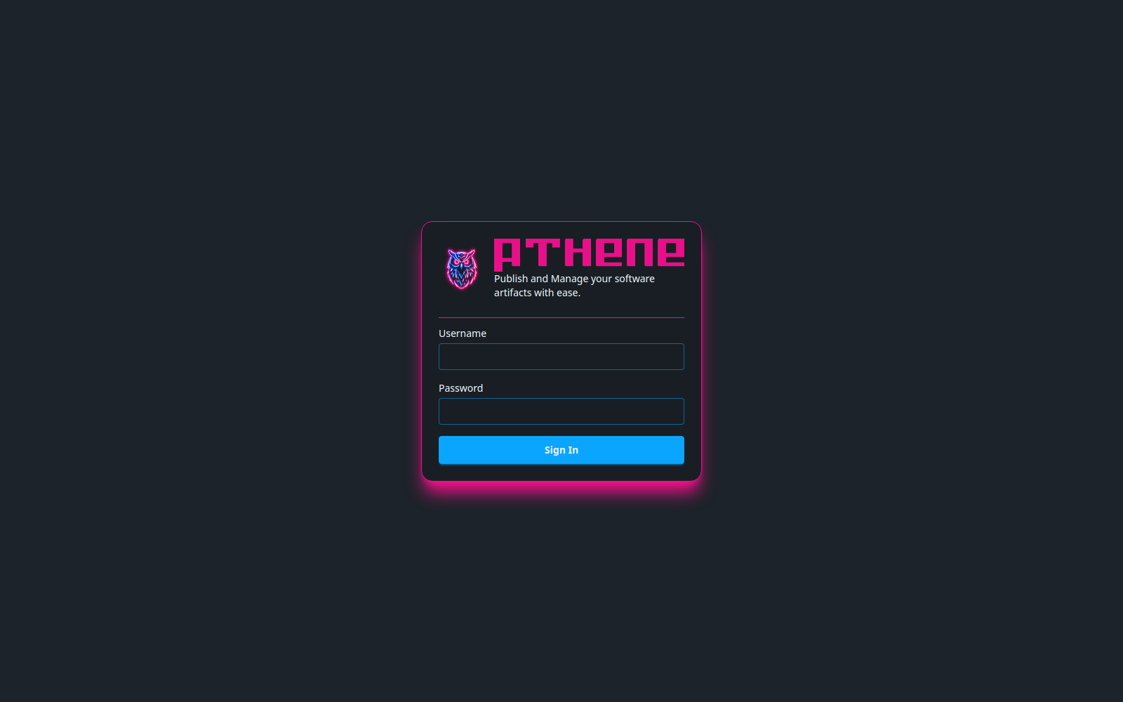Login page