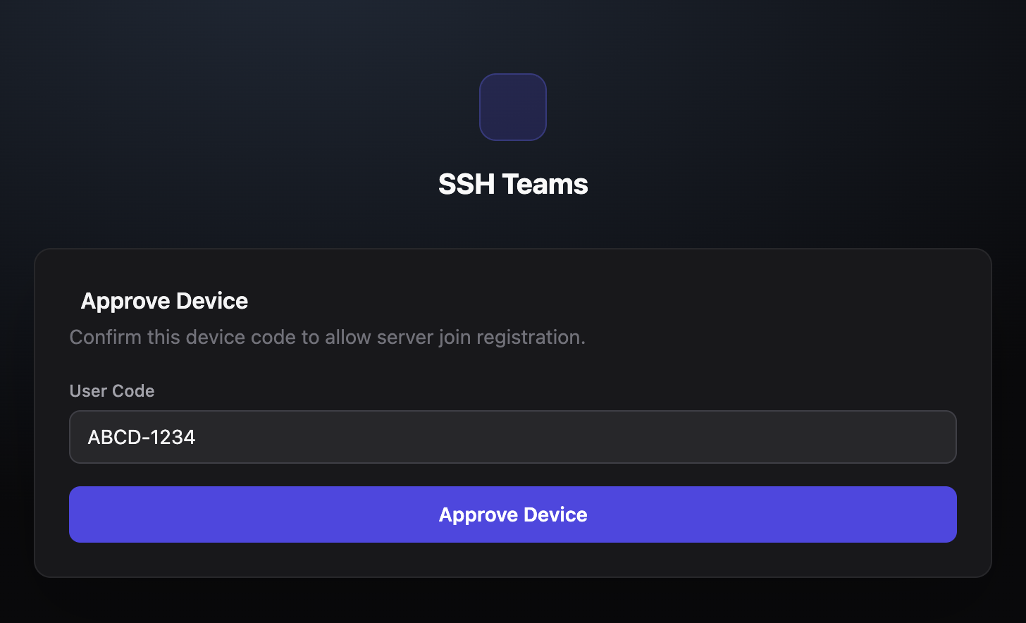 Device verification form